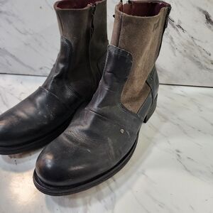 Yellow Cab A10‎ BootBLack/Gray Leather Zipper US/11